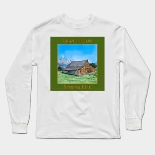 Mormon Row barn in Grand Teton National Park Long Sleeve T-Shirt